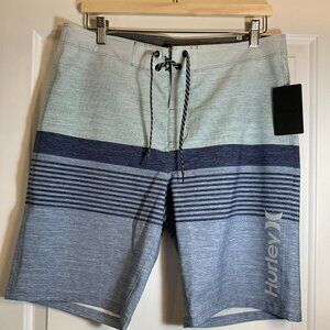 Hurley Mens Active Shorts NWT Size 32 Epic Ombre Board Short Blue